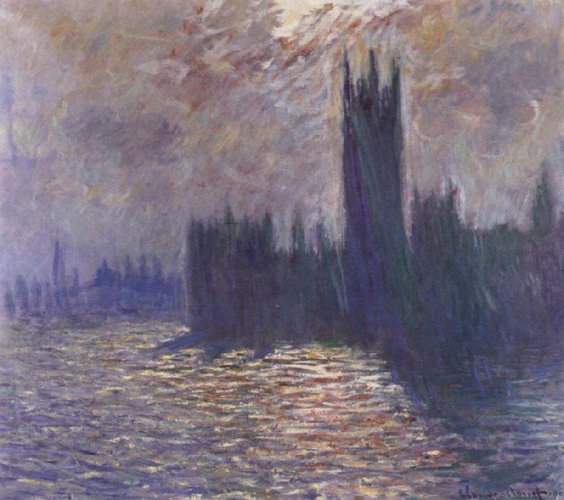 Claude Monet Houses of Parliament,Reflections on the Thames oil painting image